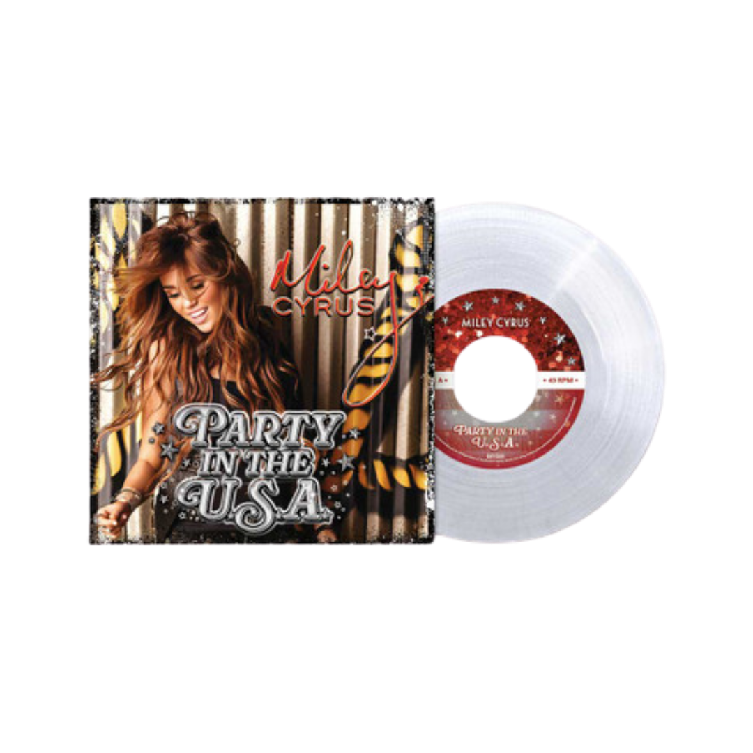 Miley Cyrus - Party In The U.S.A. Vinilo 7" Clear w/ Glitter