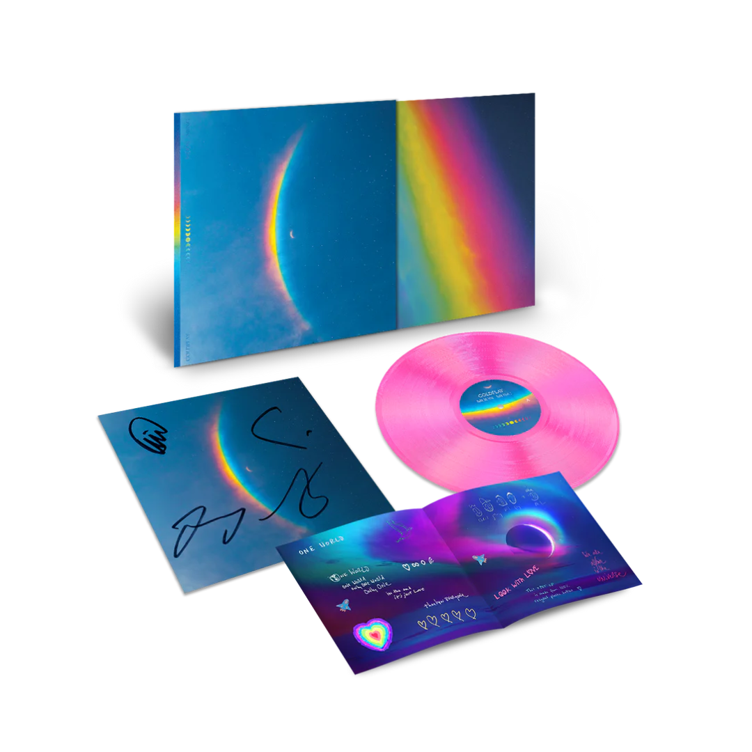 Coldplay - Moon Music Vinilo Rosado Firmado Indie Exclusive