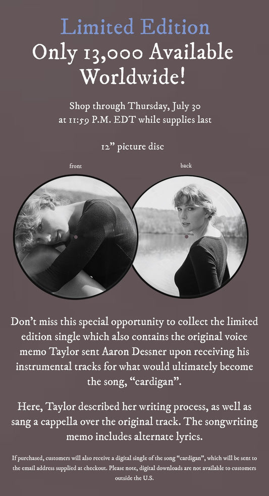 Taylor Swift - Cardigan Picture Disc
