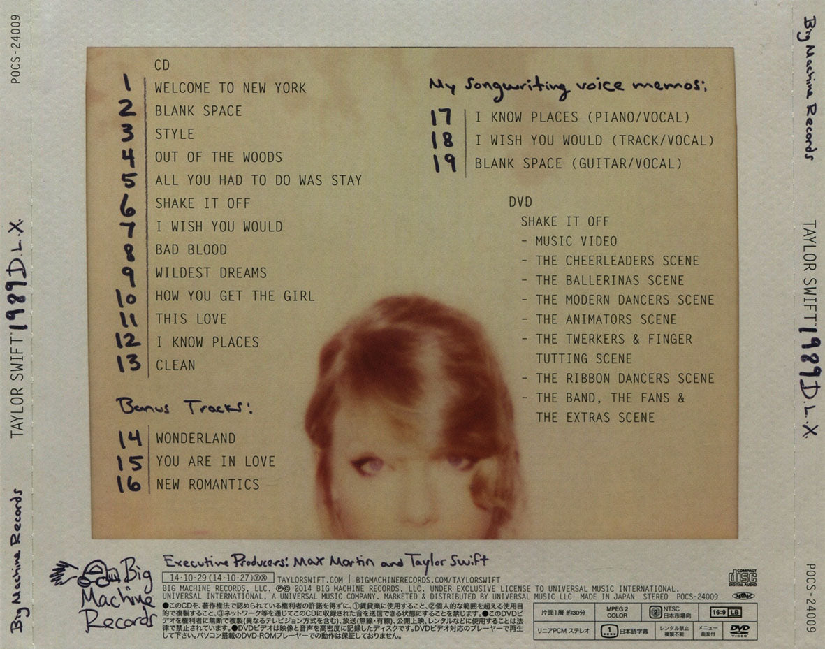 Taylor Swift - 1989 deluxe edición Japonesa CD + DVD